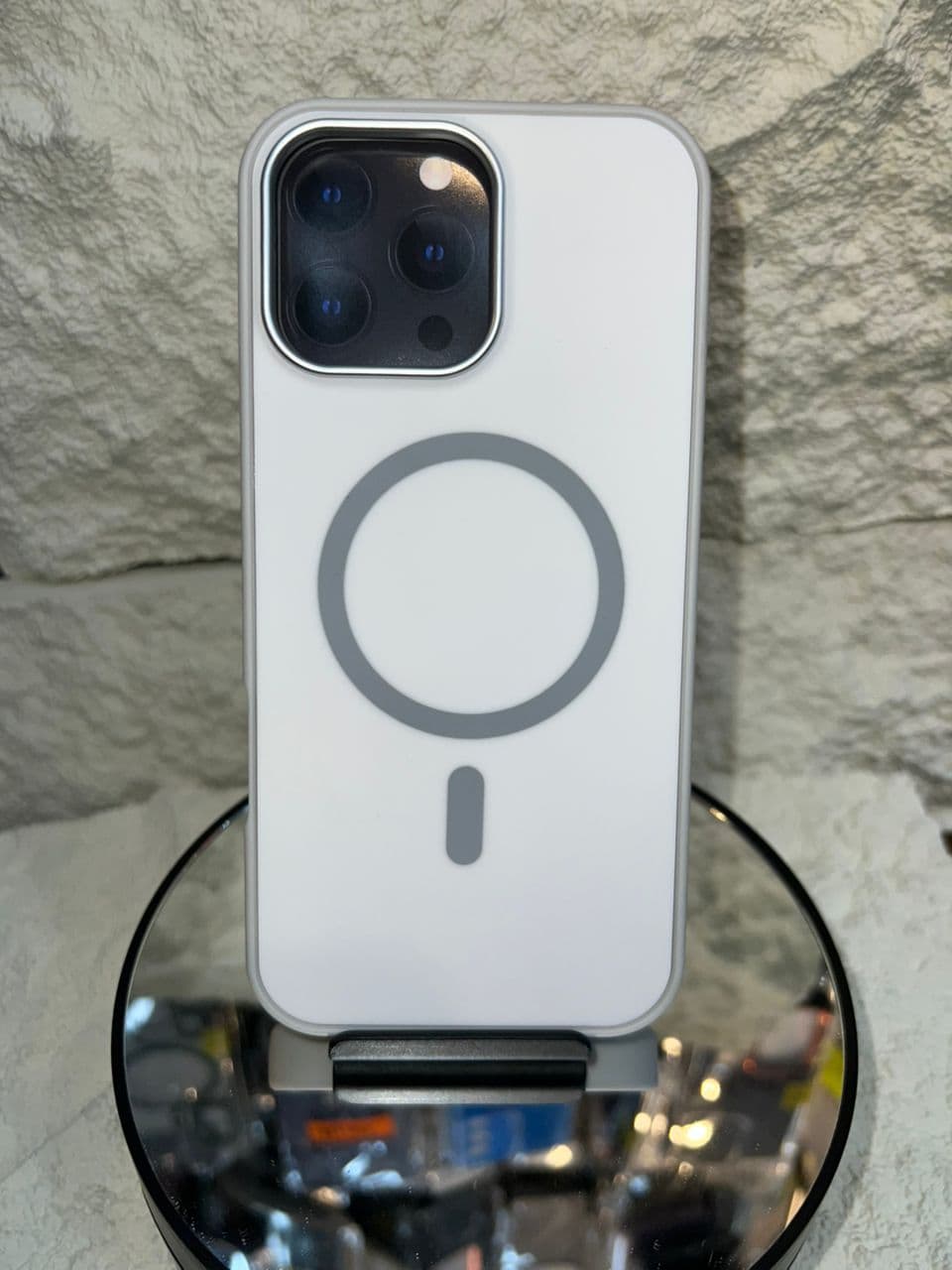 Coque MagSafe Givré Blanc